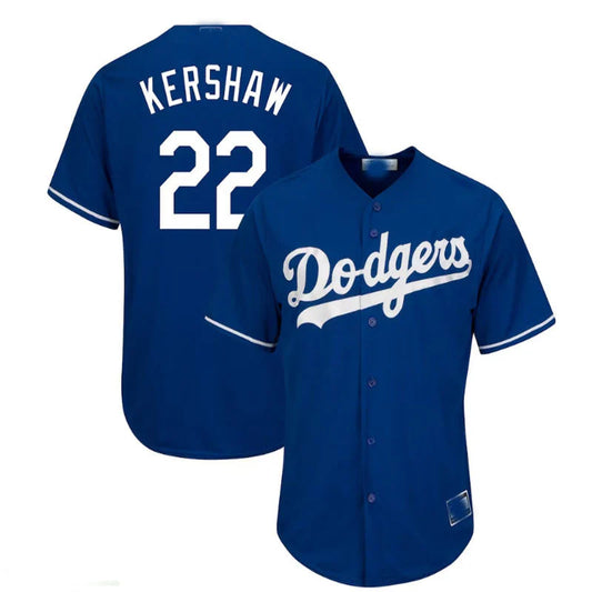 Los Angeles Dodgers #22 Clayton Kershaw Big & Tall Replica Player Jersey - Royal Baseball Jerseys