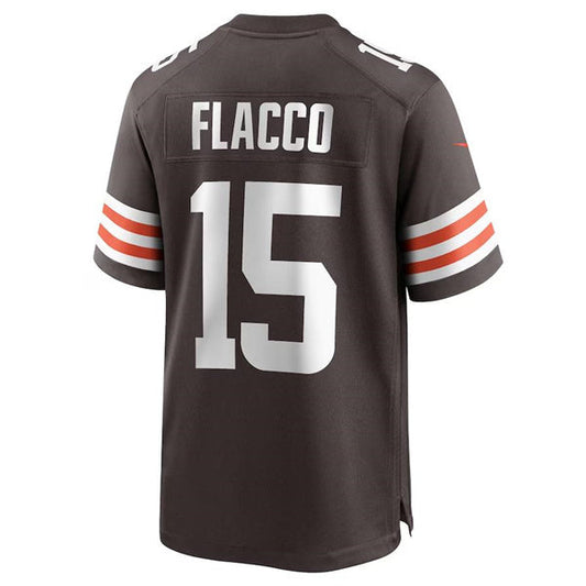 C.Browns #15 Joe Flacco Brown Game Jersey Stitched American Football Jerseys