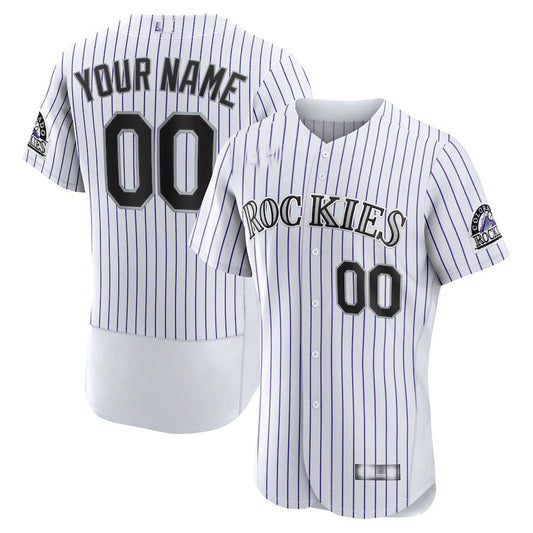 Baseball Jerseys Custom Colorado Rockies White Home Authentic Custom Jersey