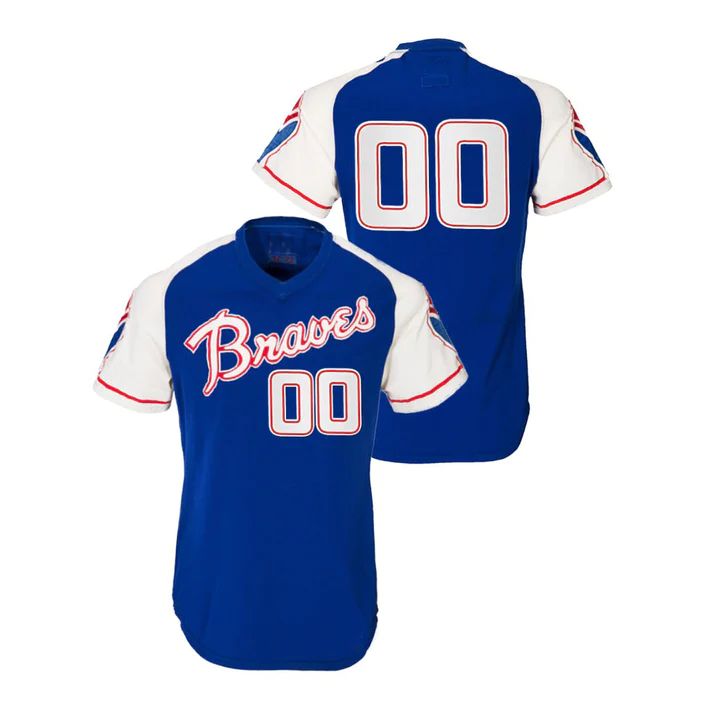 Custom Atlanta Braves Blue Baseball Throwback Jersey Heritage Jerseys Stitched Baseball Jerseys