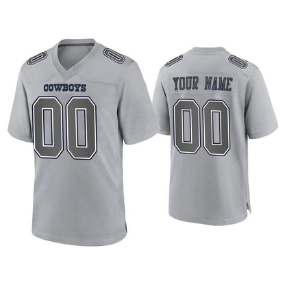 Custom Dallas Cowboys Gray Atmosphere Fashion Game Jersey Stitched