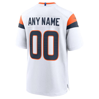 Custom Denver Broncos Game Jersey - White American Football Jerseys