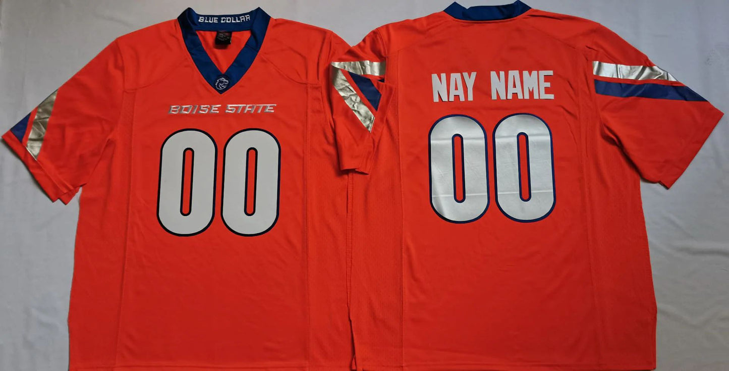 Custom Football Boise State Denver Broncos Orange Jersey Mens Youth Women Short Sleeve American College Jerseys Football Jerseys