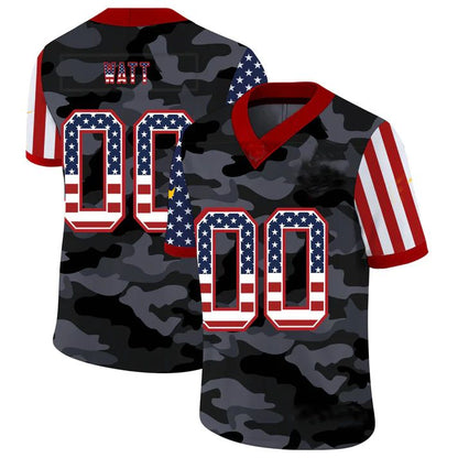 Custom San Francisco 49ers American Team 32 and Number and Name 2020 Camo Salute to Service Limited Jersey Stitched American Football Jerseys