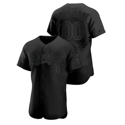 Baseball Jerseys Custom Los Angeles Dodgers Black Award Collection Stitched Jersey