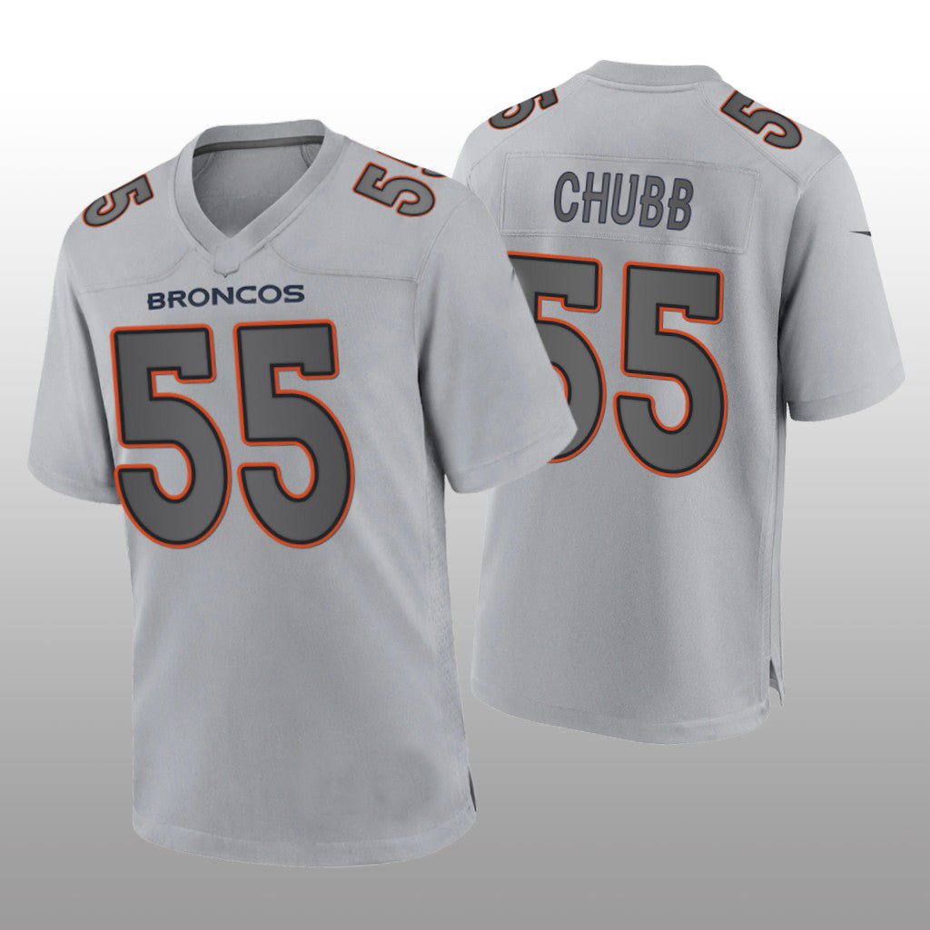 Denver Broncos #55 Bradley Chubb Gray Atmosphere Game Jersey Stitched American Football Jerseys