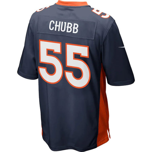 Denver Broncos #55 Bradley Chubb  Navy Game Jersey Stitched American Football Jerseys