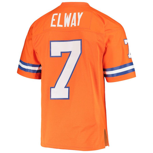 Denver Broncos #7 John Elway Mitchell & Ness Orange Legacy Replica Jersey Stitched American Football Jerseys