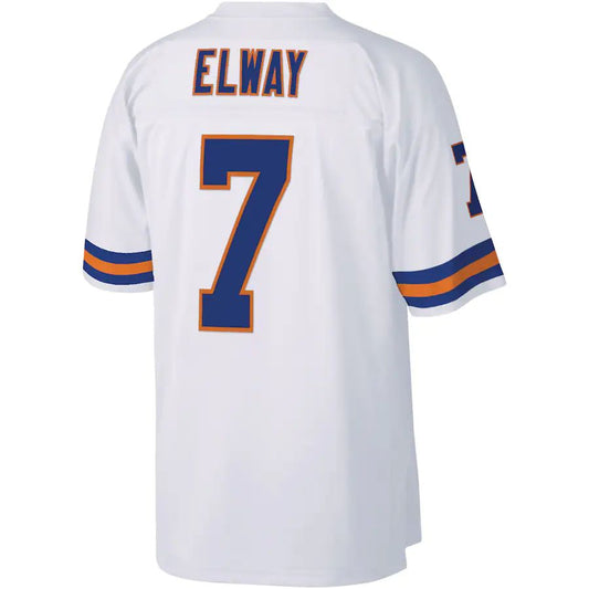 Denver Broncos #7 John Elway Mitchell & Ness White Legacy Replica Jersey Stitched American Football Jerseys