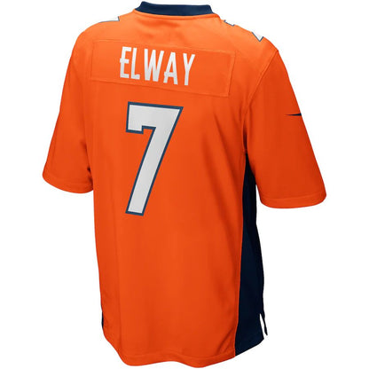 Denver Broncos #7 John Elway Orange Game Retired Player Jersey Stitched American Football Jerseys