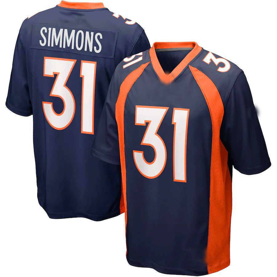 Denver Broncos #31 Justin Simmons Navy Alternate Game Jersey Stitched American Football Jerseys