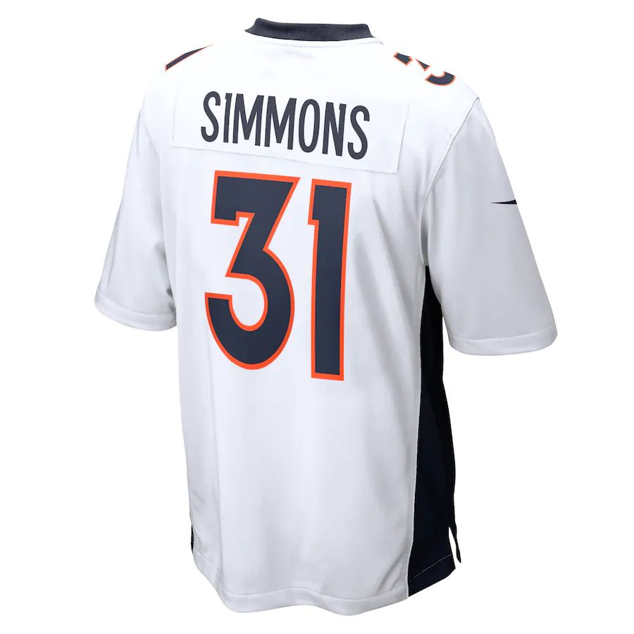 Denver Broncos #31 Justin Simmons White Game Jersey Stitched American Football Jerseys