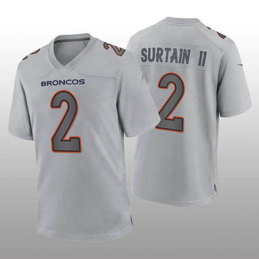 Denver Broncos #2 Patrick Surtain II Gray Atmosphere Game Jersey Stitched American Football Jerseys