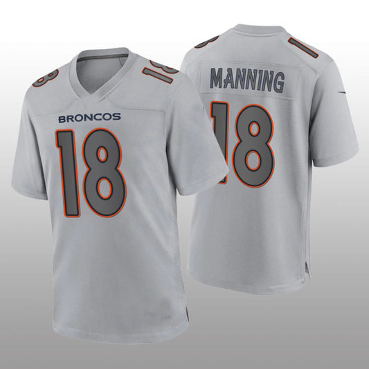 Denver Broncos #18 Peyton Manning Gray Atmosphere Game Retired Player Jersey Stitched American Football Jerseys