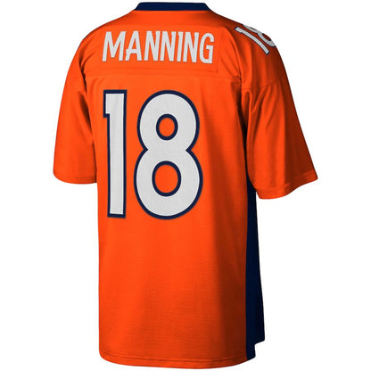 Denver Broncos #18 Peyton Manning Mitchell & Ness Orange 2015 Legacy Replica Jersey Stitched American Football Jerseys