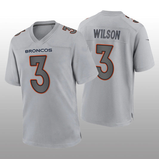 Denver Broncos #3 Russell Wilson Gray Atmosphere Game Jersey Stitched American Football Jerseys