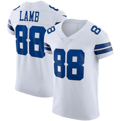 Dallas Cowboys #88 CeeDee Lamb White Vapor Elite Jersey Stitched American Football Jerseys