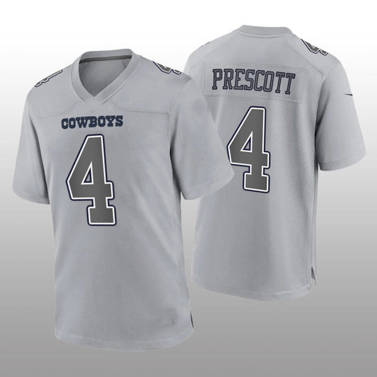 Dallas Cowboys #4 Dak Prescott Gray Atmosphere Game Jersey Fashion Jersey American Jerseys