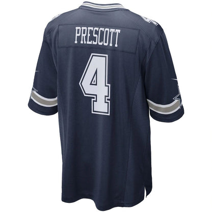 Dallas Cowboys #4 Dak Prescott Navy Game Team Jersey Stitched American Football Jerseys