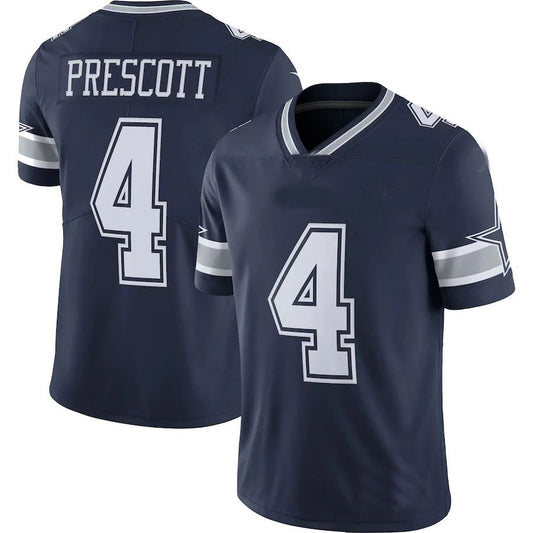 Dallas Cowboys #4 Dak Prescott Navy Vapor Limited Player Jersey Stitched American Football Jerseys