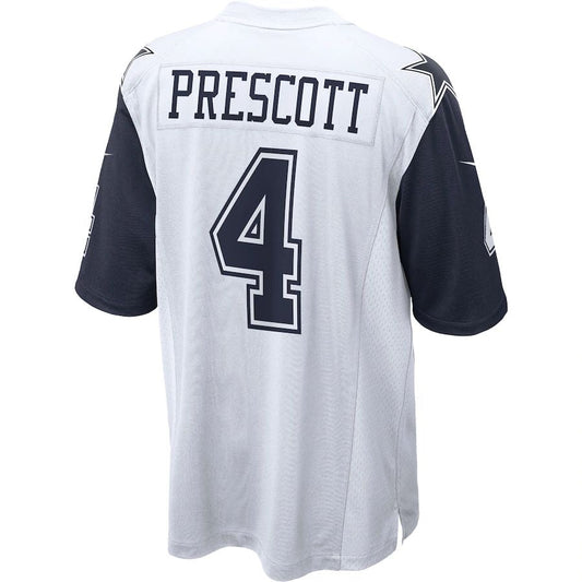 Dallas Cowboys #4 Dak Prescott White Alternate Game Jersey Stitched American Football Jerseys