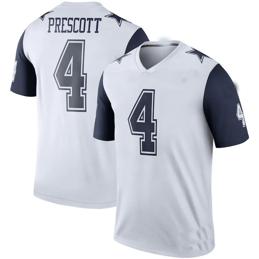 Dallas Cowboys #4 Dak Prescott White Color Rush Legend Player Jersey Stitched American Football Jerseys