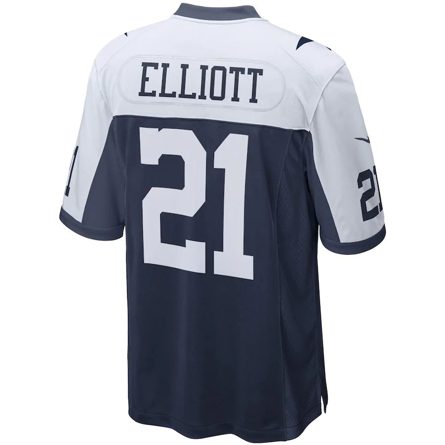 Dallas Cowboys #21 Ezekiel Elliott Navy Alternate Game Team Jersey Stitched American Football Jerseys