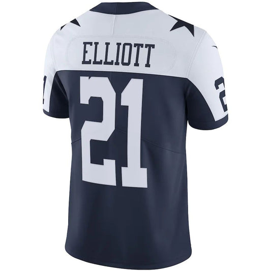 Dallas Cowboys #21 Ezekiel Elliott Navy Alternate Vapor Limited Jersey Stitched American Football Jerseys