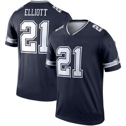 Dallas Cowboys #21 Ezekiel Elliott Navy Legend Player Jersey Stitched American Football Jerseys