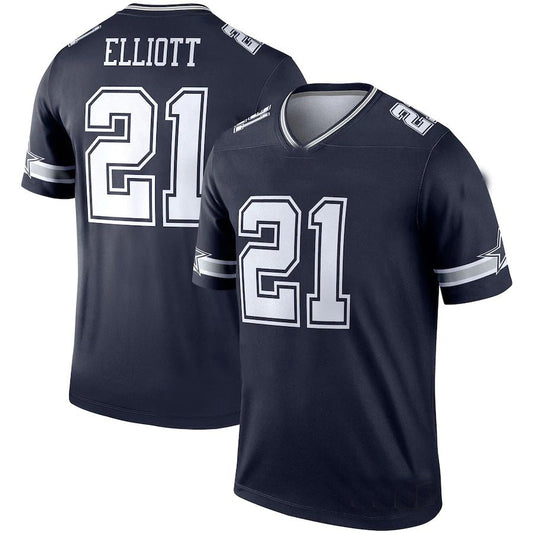 Dallas Cowboys #21 Ezekiel Elliott Navy Legend Player Jersey Stitched American Football Jerseys