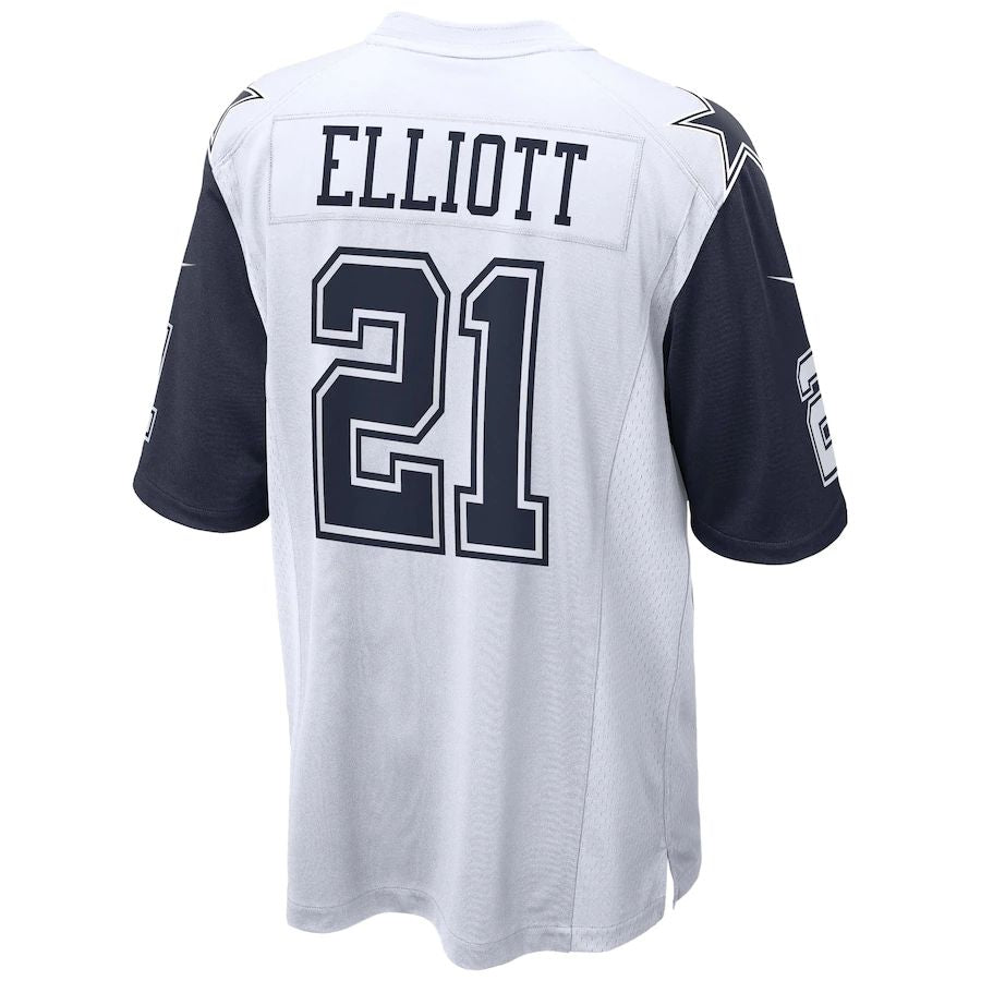 Dallas Cowboys #21 Ezekiel Elliott White Alternate Game Jersey Stitched American Football Jerseys