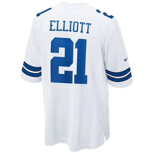 Dallas Cowboys #21 Ezekiel Elliott White Game Jersey Stitched American Football Jerseys