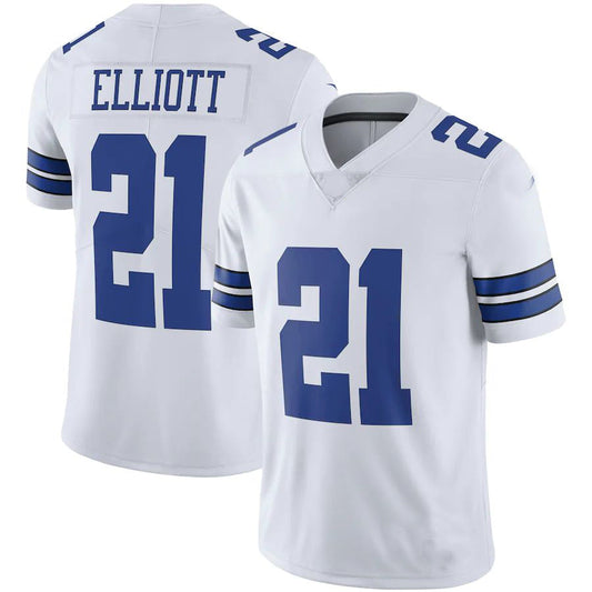 Dallas Cowboys #21 Ezekiel Elliott White Vapor Limited Player Jersey Stitched American Football Jerseys