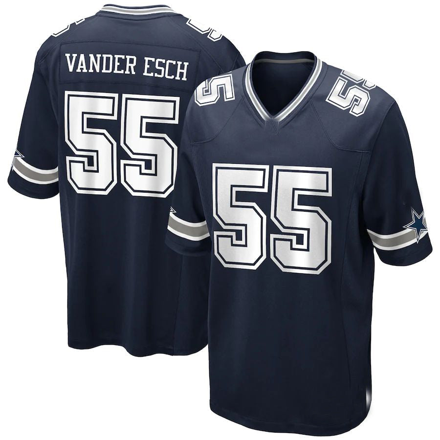 Dallas Cowboys #55 Leighton Vander Esch Navy Game Player Jersey Stitched American Football Jerseys