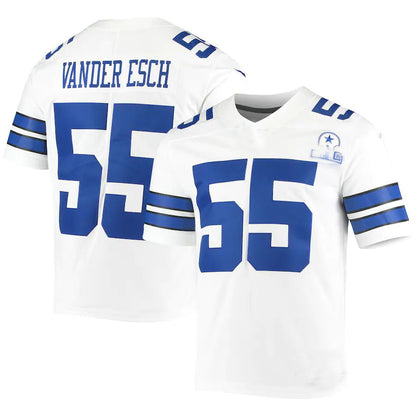 Dallas Cowboys #55 Leighton Vander Esch White 60th Anniversary Limited Jersey Stitched American Football Jerseys