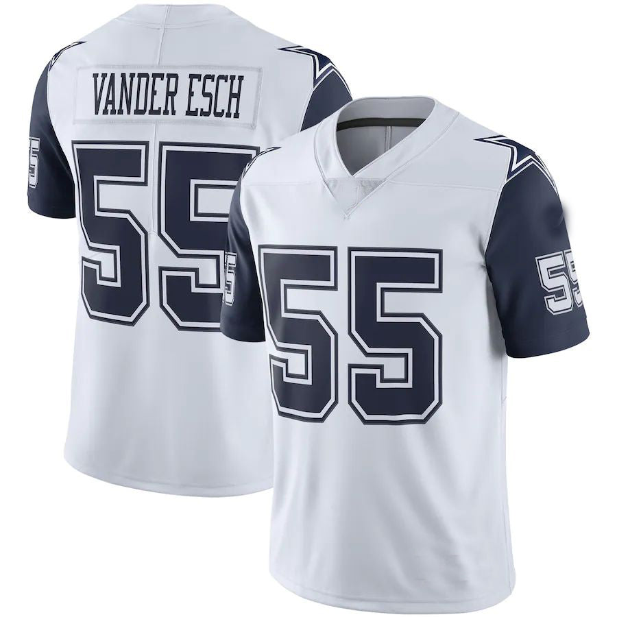 Dallas Cowboys #55 Leighton Vander Esch White Color Rush Vapor Limited Jersey Limited Jersey Stitched American Football Jerseys