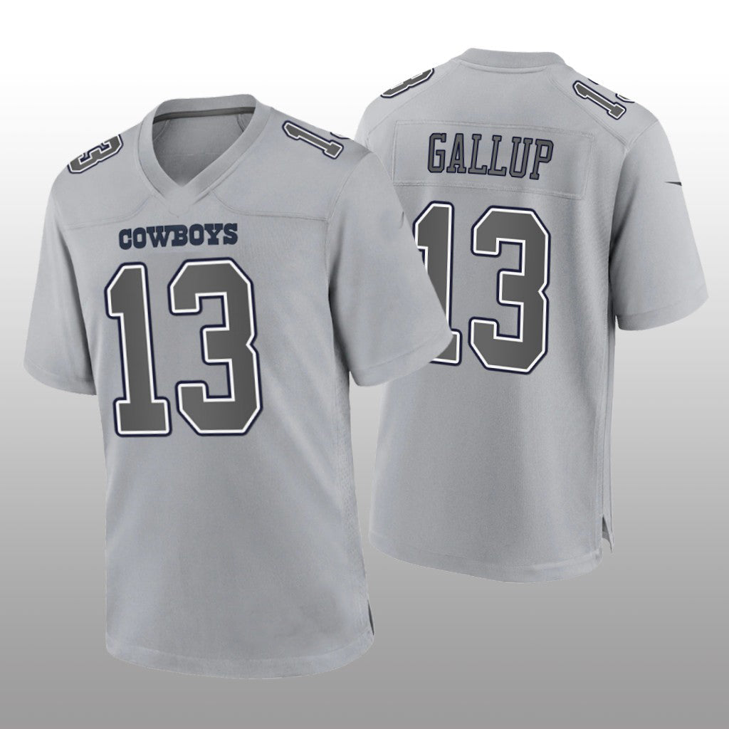 Dallas Cowboys #13 Michael Gallup Gray Atmosphere Game Jersey Fashion Jersey American Jerseys