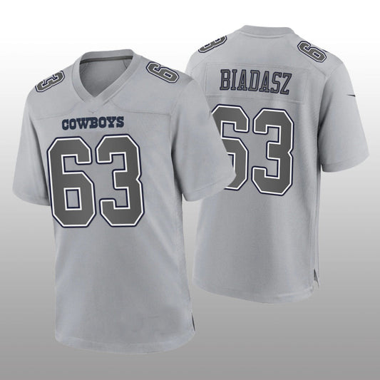 Dallas Cowboys #63 Tyler Biadasz Gray Atmosphere Game Jersey Fashion Jersey American Jerseys