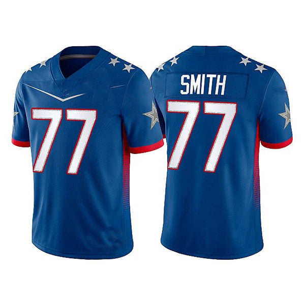 Dallas Cowboys #77 Tyron Smith 2022 Royal Pro Bowl Stitched Jersey American Football Jerseys