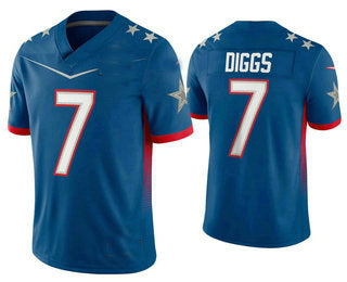 Dallas Cowboys #7 Trevon Diggs Blue 2022 Pro Bowl Vapor Untouchable Stitched Limited Jersey American Football Jerseys