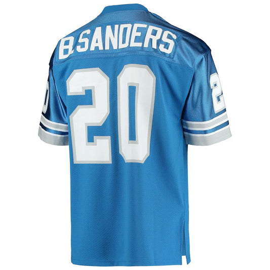 Detroit Lions #20 Barry Sanders Mitchell & Ness Blue 1991 Authentic Retired Player Jersey Stitched American Football Jerseys