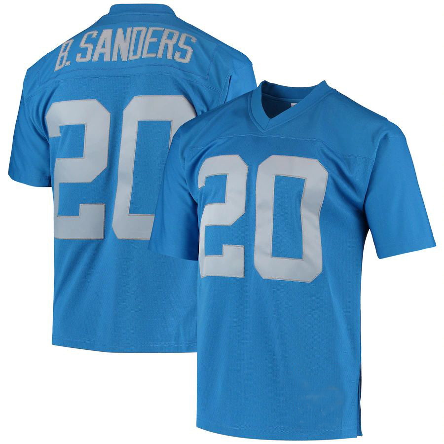 Detroit Lions #20 Barry Sanders Mitchell & Ness Blue 1994 Legacy Replica Jersey Stitched American Football Jerseys