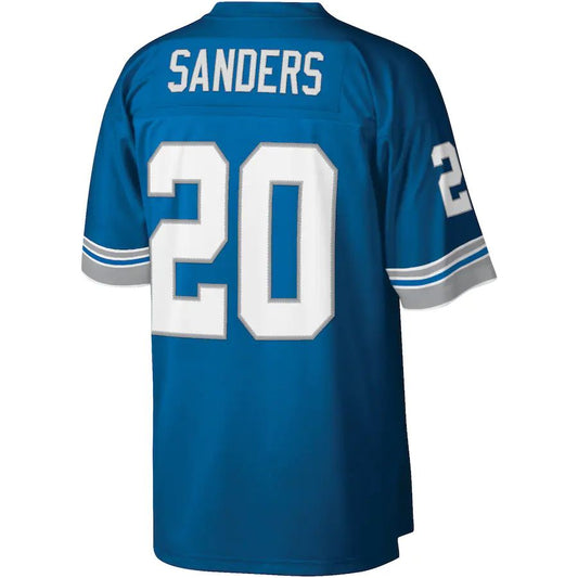 Detroit Lions #20 Barry Sanders Mitchell & Ness Blue Legacy Replica Jersey Stitched American Football Jerseys