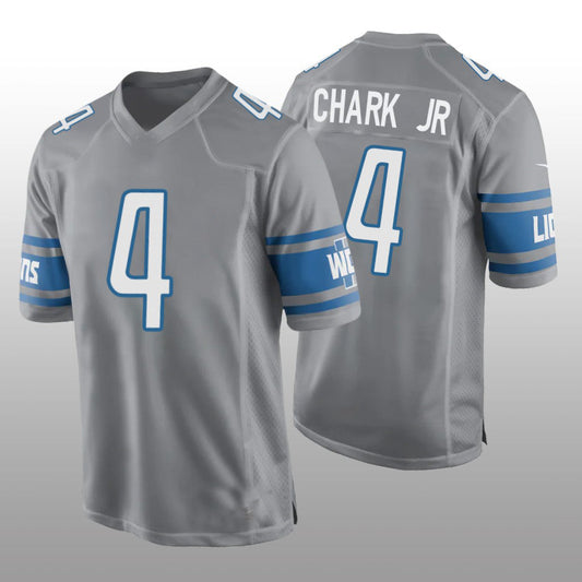 Detroit Lions #4 DJ Chark Jr. Alternate Game Jersey - Silver Stitched American Football Jerseys