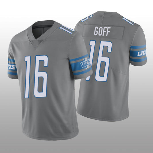 Detroit Lions NO. 16 Jared Goff Silver Vapor Limited Jersey Stitched American Football Jerseys