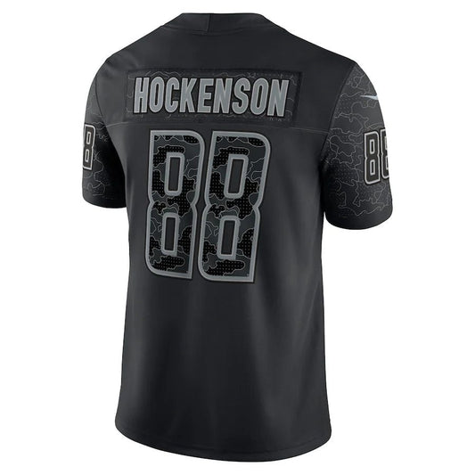 Detroit Lions #88 T.J. Hockenson  Black RFLCTV Limited Jersey Stitched American Football Jerseys