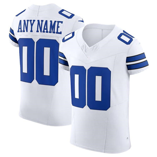 Custom Dallas Cowboys White Scarlet Vapor F.U.S.E. Elite  Jersey Stitched American Football Jerseys