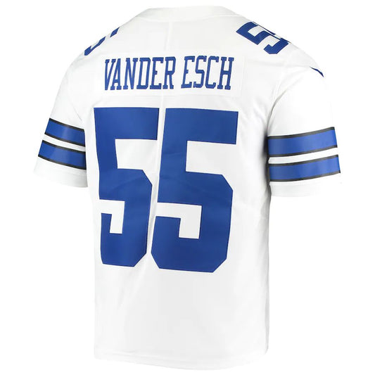 Dallas Cowboys #55 Leighton Vander Esch  White 60th Anniversary Limited Jersey Stitched American Football Jerseys