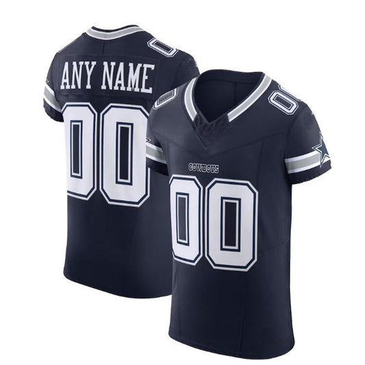 Custom  Dallas Cowboys Navy Vapor F.U.S.E. Elite Jersey Stitched Football Jerseys