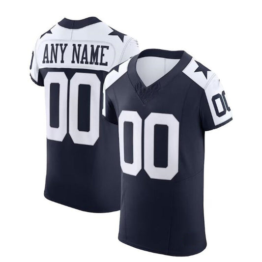 Custom  Dallas Cowboys Navy Vapor F.U.S.E. Elite Jersey Stitched Football Jerseys